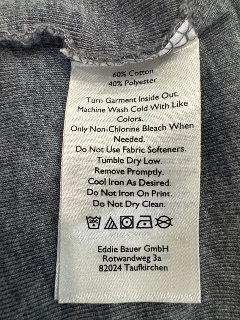 EDDIE BAUER Gray Round Neck Elbow Tee T Shirt M Medium EUC $40 - Picture 7 of 11
